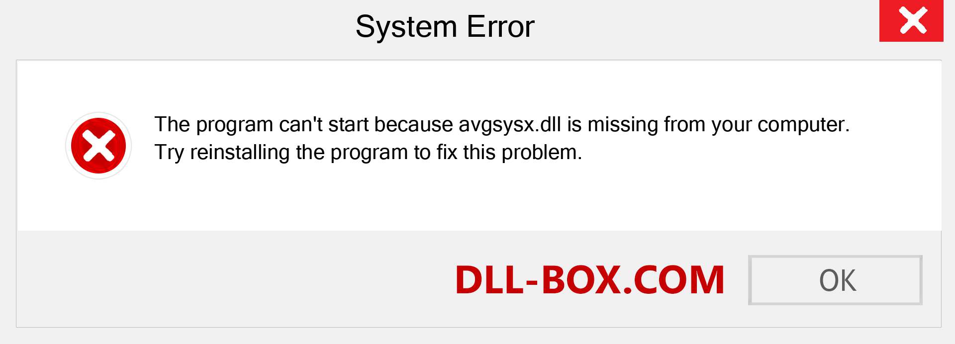  avgsysx.dll file is missing?. Download for Windows 7, 8, 10 - Fix  avgsysx dll Missing Error on Windows, photos, images