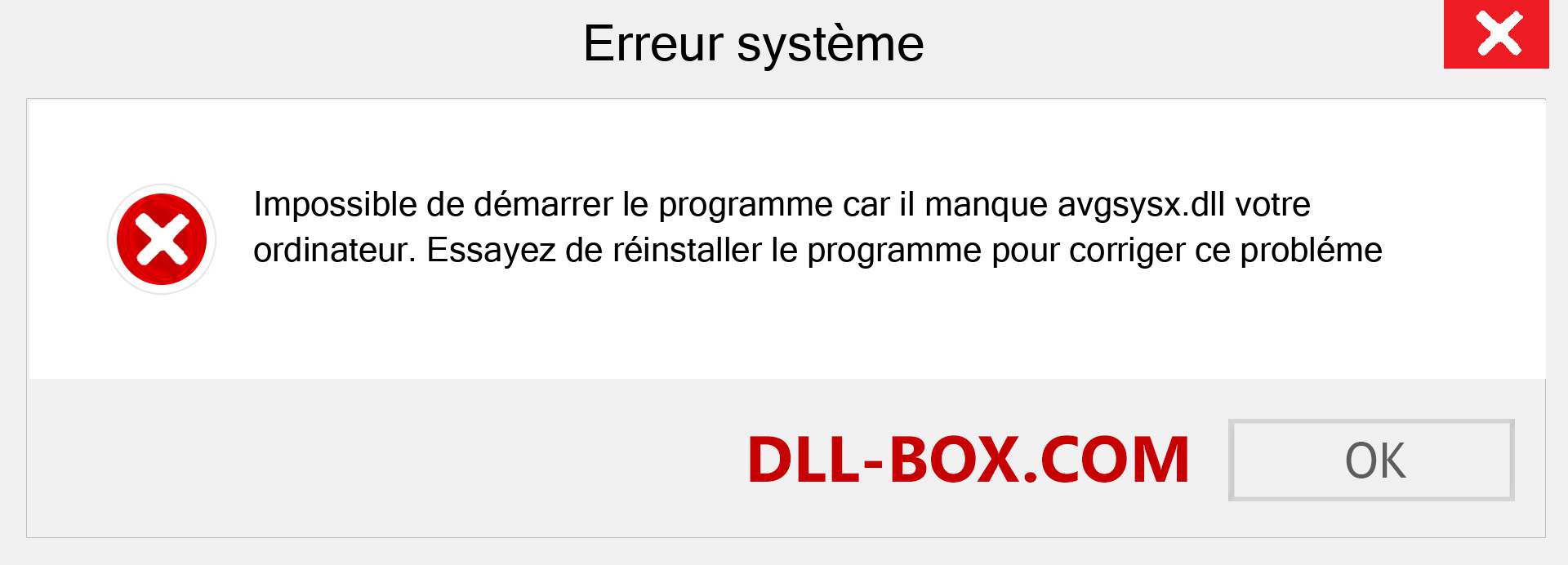 Le fichier avgsysx.dll est manquant ?. Télécharger pour Windows 7, 8, 10 - Correction de l'erreur manquante avgsysx dll sur Windows, photos, images